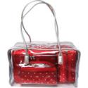 Cosmetic Tote travel 5 pc Bag Set, Red 