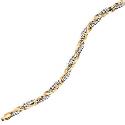 9ct Two Colour Gold Bracelet