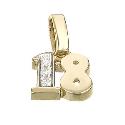 9ct Yellow Gold Diamond 18th Birthday Charm