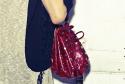 Red Drawstring Crossbody